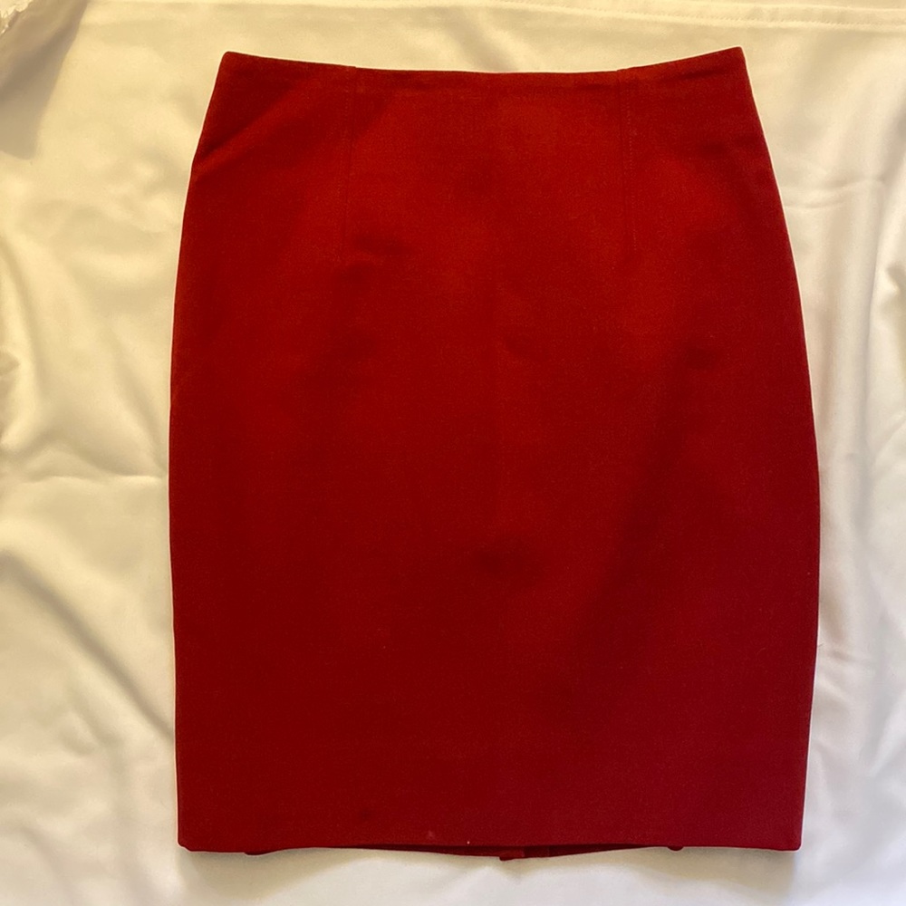Ann Taylor cranberry colored pencil skirt